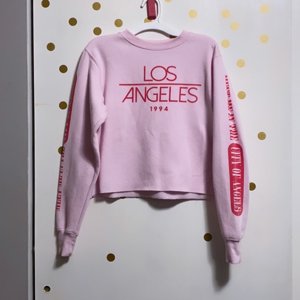 Pink cropped sweatshirt